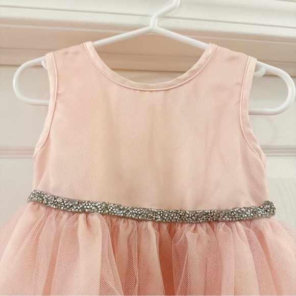 Blueberi Boulevard Pastel Pink Layered Tulle Jeweled Sleeveless Formal Dress 3T - Picture 2 of 9